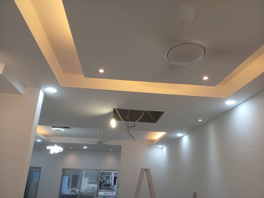 Cove lights and fan installation