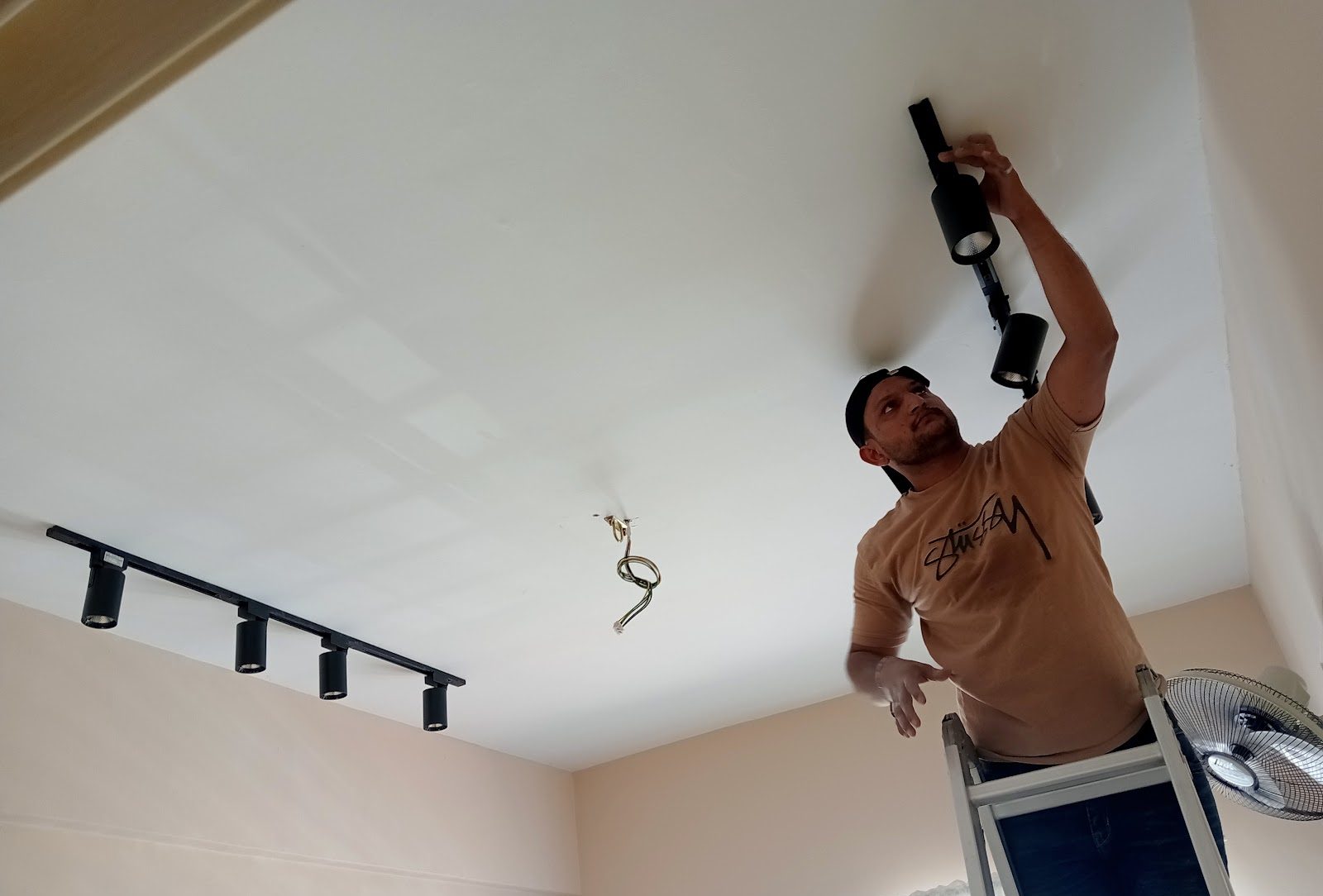 Track lights installation