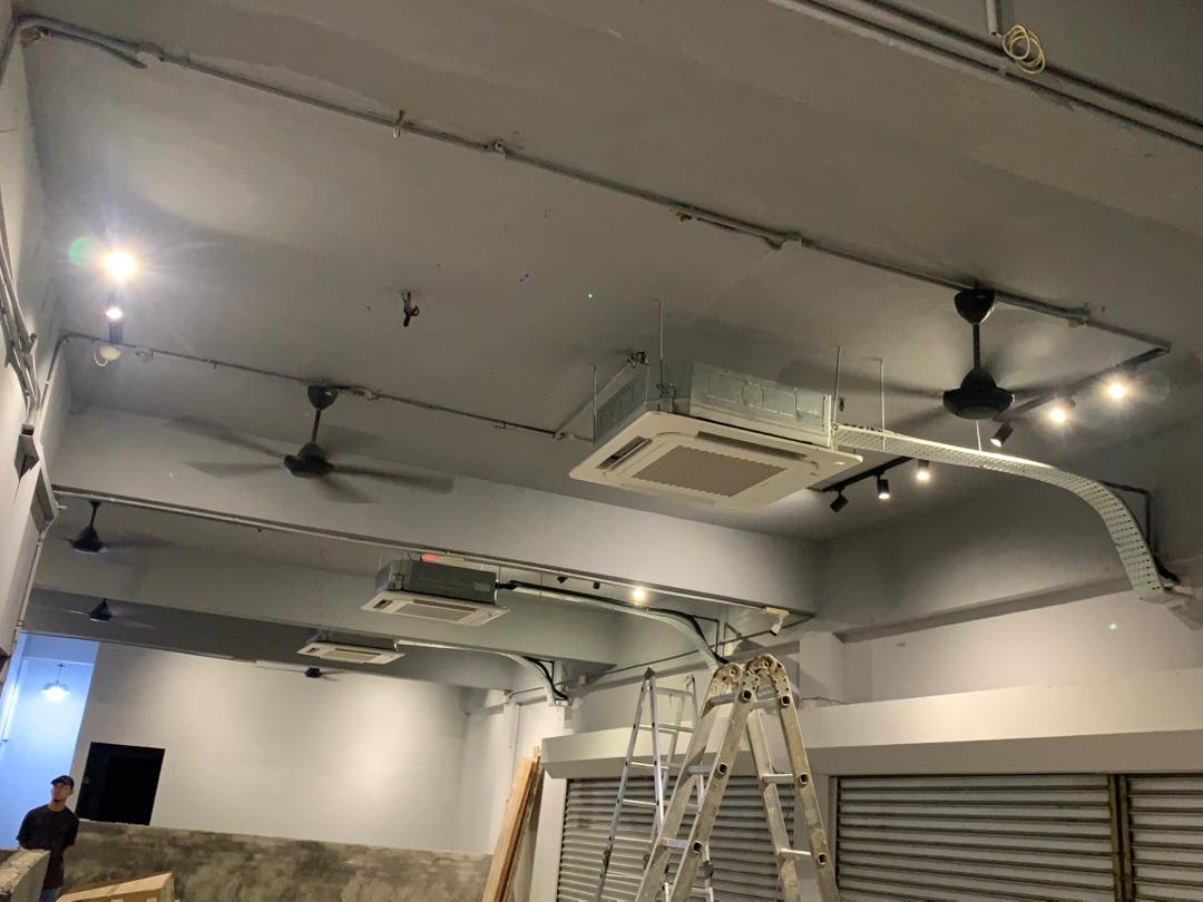 Ceiling cassette aircon install